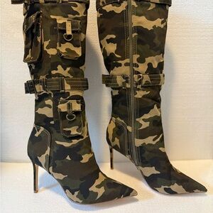 Camouflage Stiletto Boots